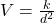 V = \frac{k}{d^2}