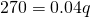 270=0.04q