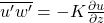 \overline{u'w'}=-K\frac{\partial u}{\partial z}