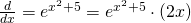 \frac<d></p>
<p>=e^=e^\cdot(2x)