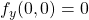 f_y(0,0) = 0