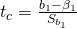 t_c=\frac{b_1-\beta_1}{S_{b_1}}