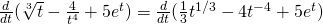 \frac</p>
<p>(\sqrt[3] - \frac<t^> + 5e^)=\frac(\fract^-4t^+ 5e^)