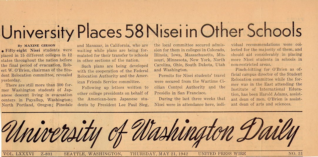 UW Daily clipping 20 May 1942