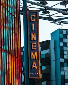 Photo of a cinema sign