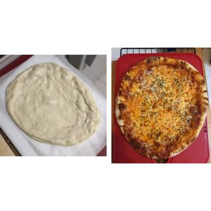 Pizza dough and Pizza