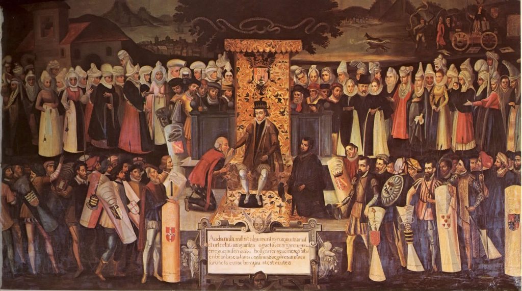 Ferdinand the Catholic swearing the fueros as the Lord of Biscay at Guernica in 1476