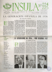 Ínsula, núm. 224-225, julio de 1965 (dedicado a la generación española de 1936)