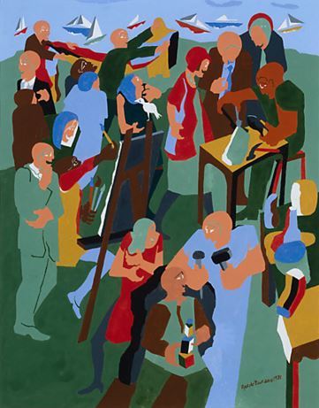 Poster by Jacob Lawrence for the Pacific Northwest Arts and Crafts Fair (1981)