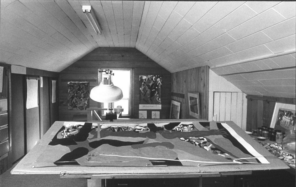 Photo of Jacob Lawrence's Seattle studio