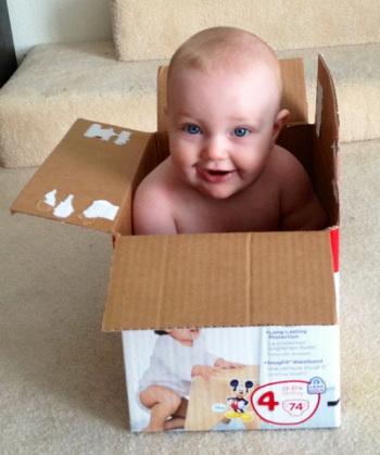 Infant in box