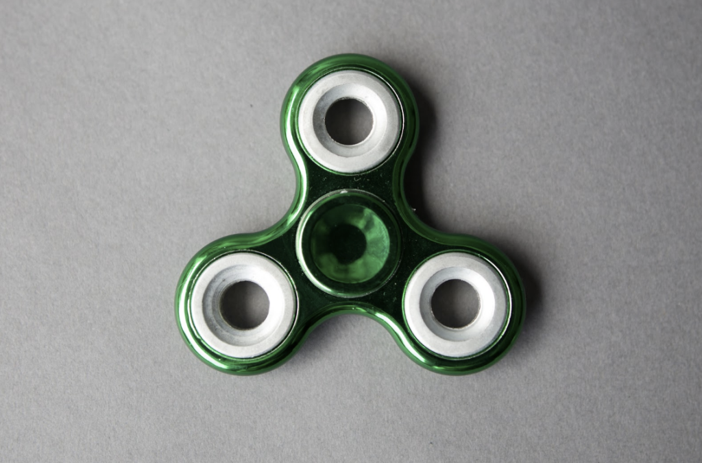 A fidget spinner - a three-fold symmetric toy.
