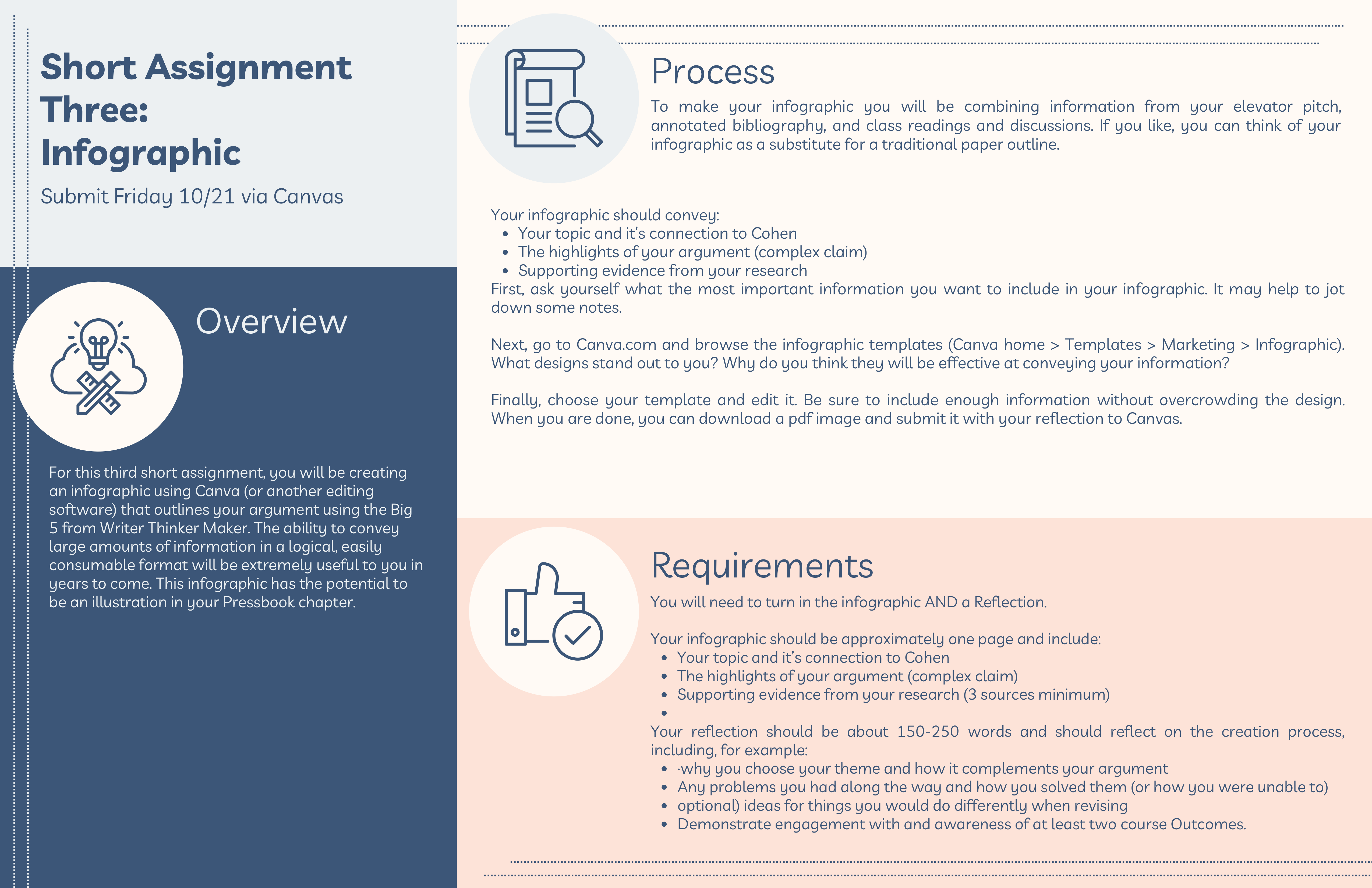 infographic detailing the prompt for the infographic assignment