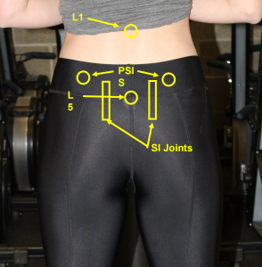 Landmarks for lumbar spine exam