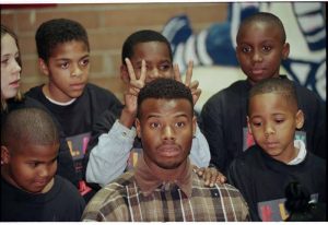 Ken Griffey Jr. Spending time with the children at the Rainier Vista Boys and Girls club